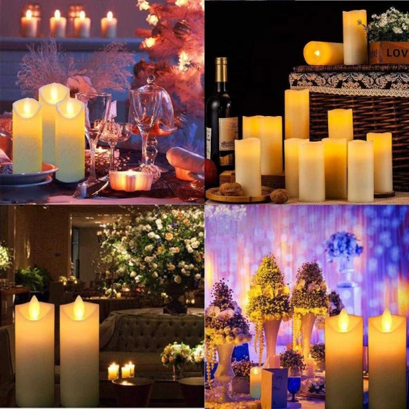LED LİGHT CANDLES 6 ADET LED IŞIKLI MUM TİTREK SALLANAN MUM IŞIKLI MUM LED MUM PİLLİ MUM ROMANTİK MUM ürün görseli 1