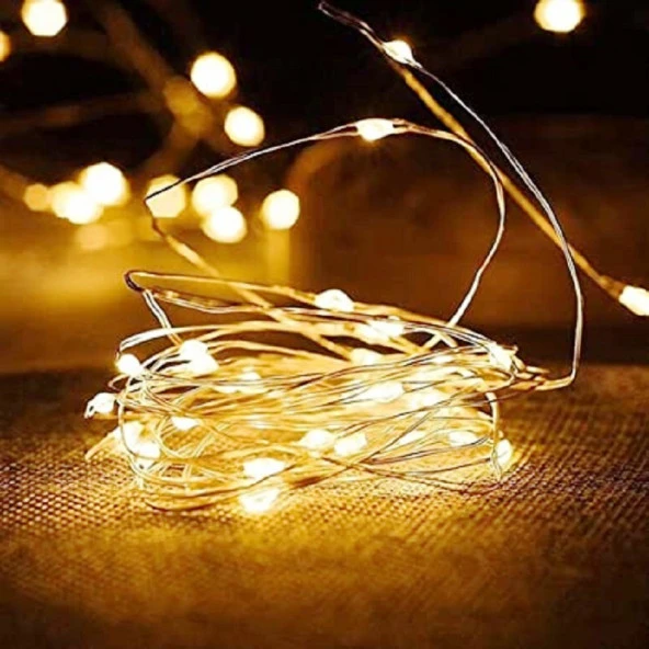 10 METRE BATTERY WARM LİGHT LED LİGHT 10 METRE PİLLİ GÜN IŞIĞI LED IŞIK GÜN IŞIĞI PİLLİ IŞIK GÜN IŞIĞI PİLLİ LED ürün görseli 1