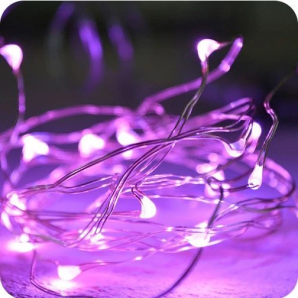 10 METRE BATTERY PİNK LED LİGHT 10 METRE PİLLİ PEMBE LED IŞIK PEMBE PİLLİ IŞIK PEMBE DEKORASYON IŞIĞI ürün görseli 1