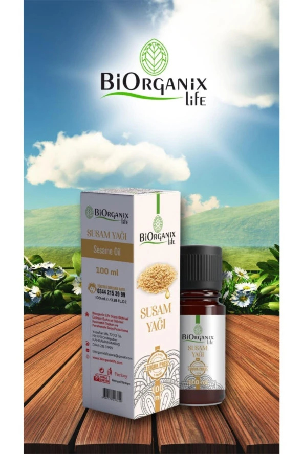 BİORGANİX LİFE Susam Yağı Soğuk Pres 100 Ml ürün görseli 1