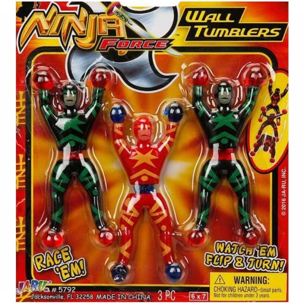 3 ADET CAMA DUVARA YAPIŞAN TAKLACI SAVAŞCI NİNJA SECRET NİNJA FORCE WALL TUMBLERS NİNJA OYUNCAKLARI ürün görseli 1