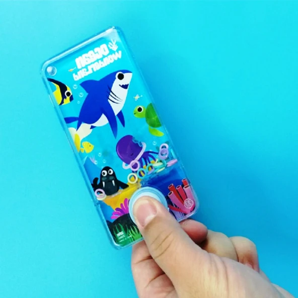BLUE WATER RİNG GAME WATER RİNG OKYANUS DÜNYASI SULU HALKA OYUNU TRANSPARENT OCEAN WORLD FOR KİDS ürün görseli 1