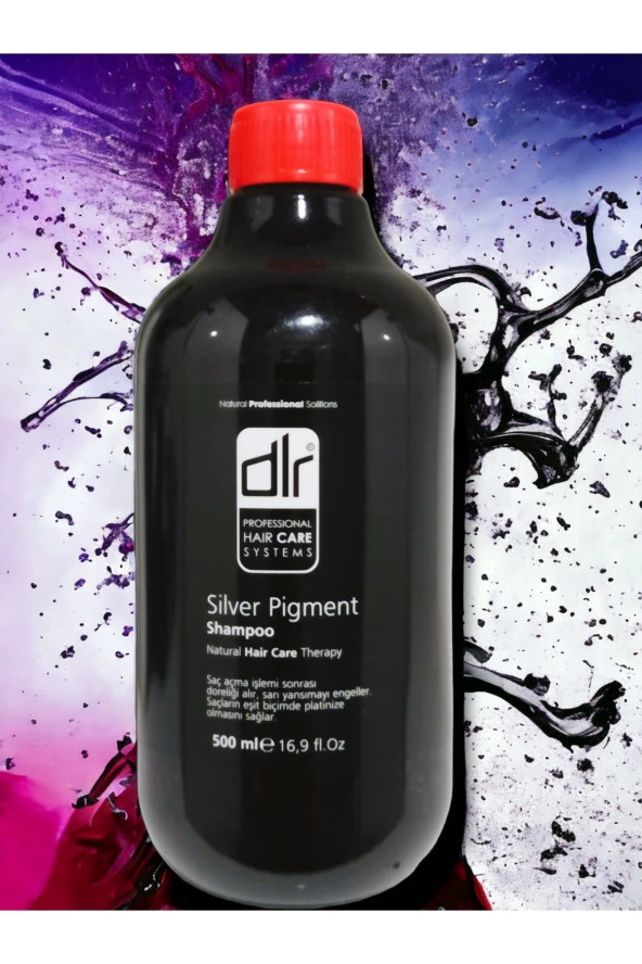 DLR PROFESSIONAL HAİR CARE Silver Pigment Shampoo Mor Sampuan 500Ml ürün görseli 1