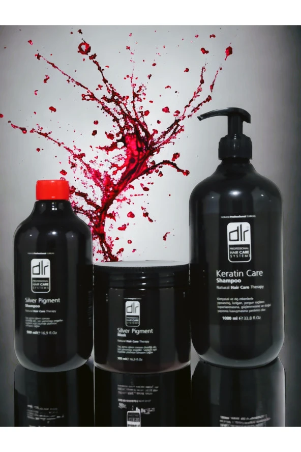 DLR PROFESSIONAL HAİR CARE Silver Pigment Shampoo Ve Mask+ Keratin Şampuan ürün görseli 1