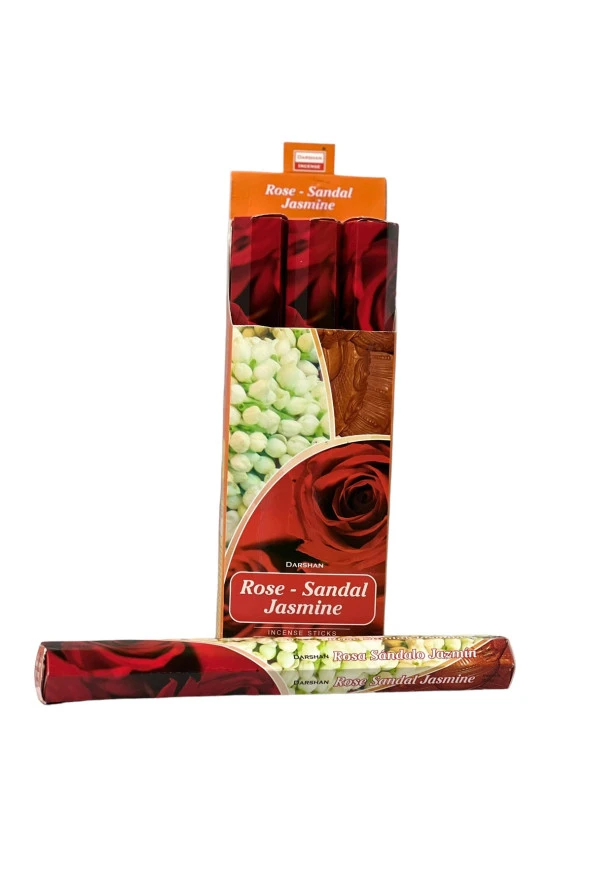 DARSHAN Rose-Sandal Jasmıne Aromalı Otantik Tütsü (1 Pk. 20 Stıck) ürün görseli 1