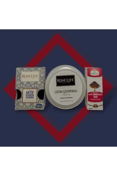 BİORGANİX Karbon Sabunu+Üzüm Çekirdekli Peeling+Nar Çekirdeği Yağı (Cilt Yenileme ) ürün görseli 1