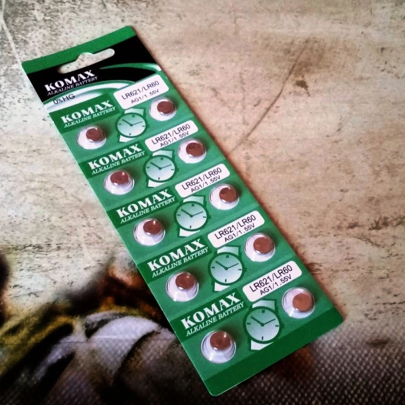 BUTTON ALKALINE BATTERY AG SERİA AG 1 PİL LR621 PİL SR364 PİL LR60 PİL AG1 PİL SAAT PİLİ YEDEK PİL ürün görseli 1