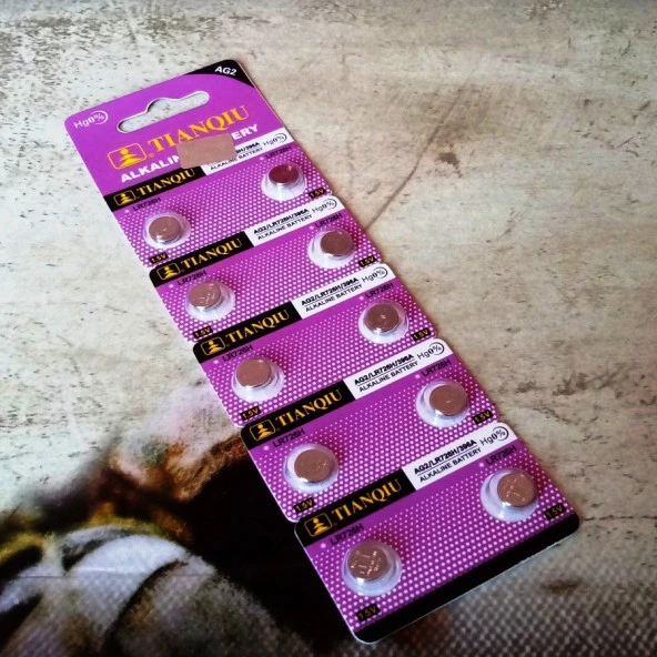 BUTTON ALKALINE BATTERY AG SERİA AG 2 PİL LR726 PİL SR396 PİL 396A PİL AG2 PİL SAAT PİLİ YEDEK PİL ürün görseli 1