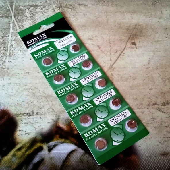 BUTTON ALKALINE BATTERY AG SERİA AG 11 PİL LR721 PİL SR362 PİL SR721 PİL LR58 PİL SAAT PİLİ YEDEK PİL ürün görseli 1