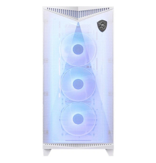 MSI MPG GUNGNIR 300R AIRFLOW WHITE TEMPERLI CAM 4X A-RGB FAN 4x120MM FAN ATX BEYAZ GAMING BILGISAYAR KASASI ürün görseli 1