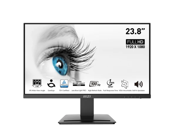 24 MSI PRO MP243X 1920x1080 FHD FLAT IPS 100HZ ANTI-GLARE MONITOR ürün görseli 1