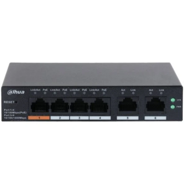 DAHUA CS4006-4ET-60 4 Port Yönetilebilir PoE ürün görseli 1