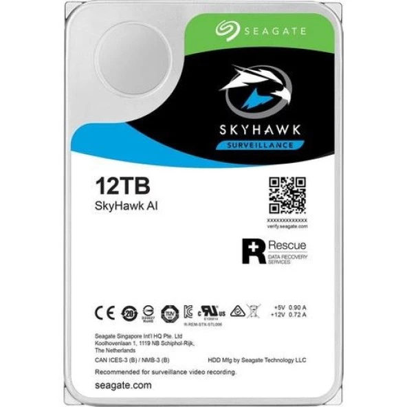 SEAGATE 12TB Sata 7200RPM 256MB Ironwolf Pro New Dahili Disk ST12000NT001 ürün görseli 1
