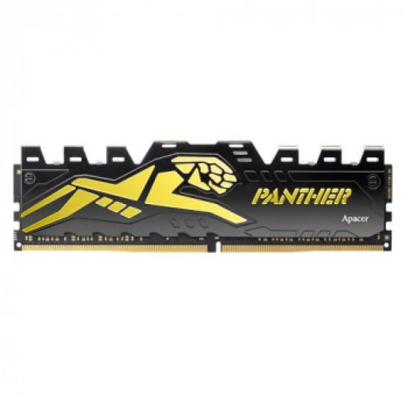 APACER AH4U16G32C28Y7GAA-1 Panther Black-Gold 16GB 1x16GB 3200Mhz CL16 DDR4 Gaming Ram ürün görseli 1