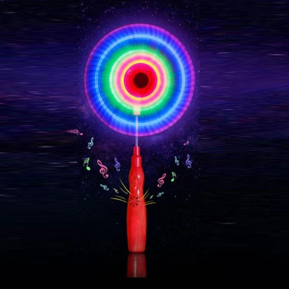 FLASHİNG LİGHT UP LED SPİNNİNG RENKLİ LED IŞIKLI DÖNEN UFO PERVANE SESLİ IŞIKLI KIRMIZI DEĞİRMEN IŞIK ürün görseli 1