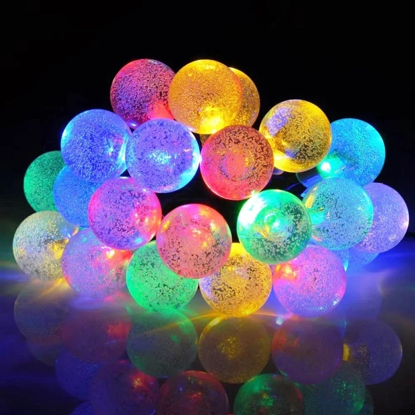 VIP KALİTE RENKLİ KRİSTAL TOP LED IŞIK CRYSTAL LED LİGHT BALL YILBAŞI AĞACI IŞIĞI RENKLİ NOEL IŞIĞI ürün görseli 1