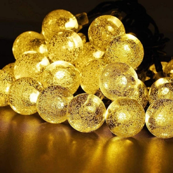 VIP KALİTE GÜN IŞIĞI KRİSTAL TOP LED IŞIK CRYSTAL LED LİGHT BALL YILBAŞI AĞACI IŞIĞI SARI NOEL IŞIĞI ürün görseli 1
