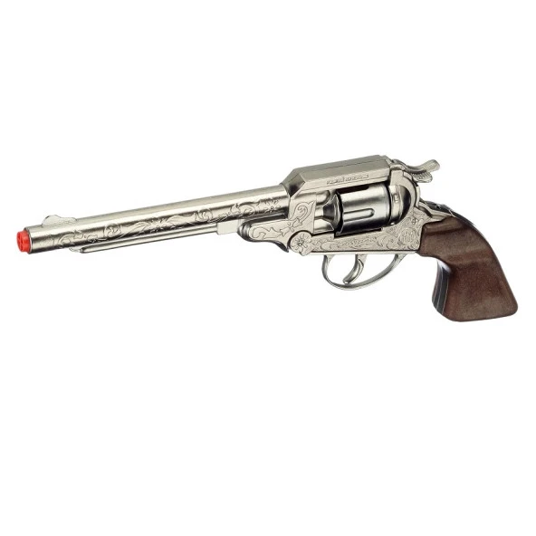 VIP KALİTE BÜYÜK KOVBOY REVOLVER METAL KAPSÜL TABANCASI 8Lİ KAPSÜL KOVBOY TABANCASI OYUNCAK TABANCA ürün görseli 1