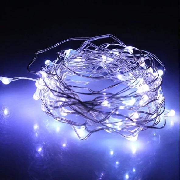 7 METRE YILBAŞI AĞACI IŞIĞI BEYAZ PİLLİ IŞIK PİLLİ BEYAZ LED IŞIK BEYAZ NOEL IŞIĞI YILBAŞI IŞIĞI ürün görseli 1