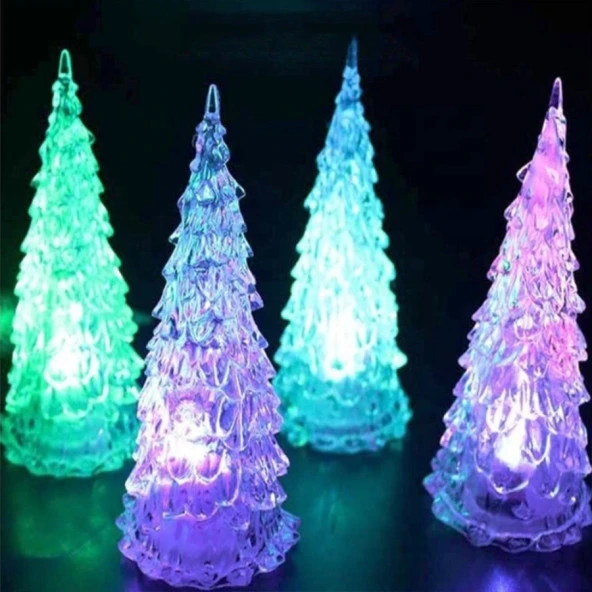 VIP RGB PINE TREE LED LIGHT RENKLİ LED IŞIKLI ÇAM AĞACI 22 CM IŞIKLI ÇAM AĞACI IŞIKLI YILBAŞI AĞACI ürün görseli 1