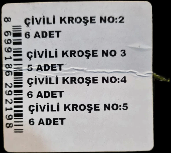 MULTİPACK KROŞE SETİ (ÇİVİLİ KROŞE) - Resim 2