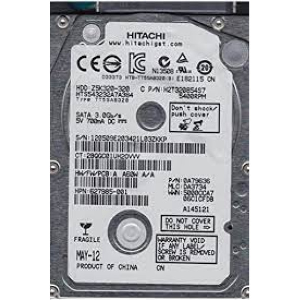 PTTAVM: HITACHI HTS543232A7A384 320 GB HDD 2.5