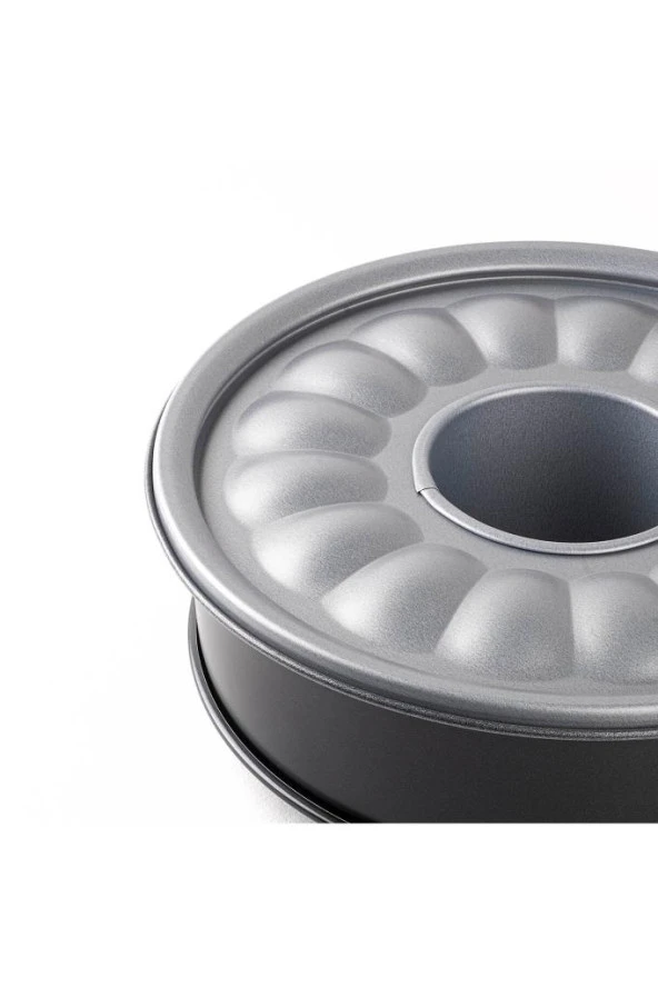 Tantitoni SILVER TABANLI KELEPÇELİ TÜPLÜ KEK KALIBI 24CM ürün görseli 1