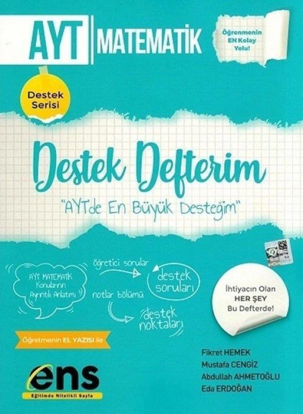 AYT Matematik Destek Defterim ENS Yayıncılık ürün görseli 1