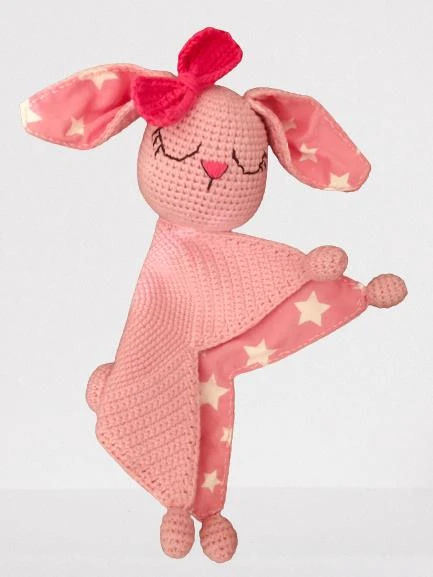 Sevimli Tavşan Uyku Arkadaşım Amigurumi Organik Oyuncak ürün görseli 1