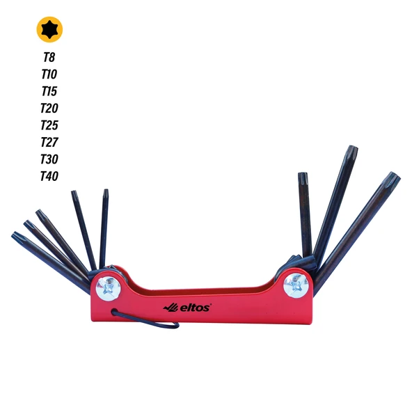 Eltos Çakı Tipi Torx Alyan Anahtar Takımı Seti 8 Parça ürün görseli 1