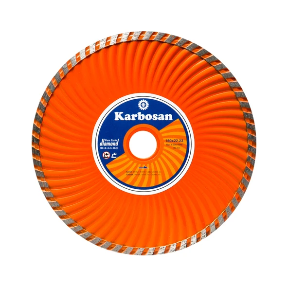 Karbosan Turbo Kanallı Elmas Mermer Granit Kesici Disk 115x2.2x22.23 ürün görseli 1