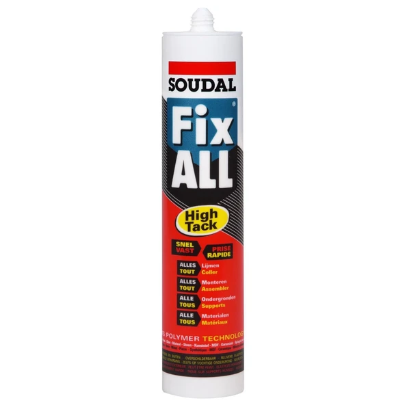 Soudal Fix All High Tack Hibrit Çok Amaçlı Korniş/Kornej Yapıştırıcı Beyaz 290ml ürün görseli 1