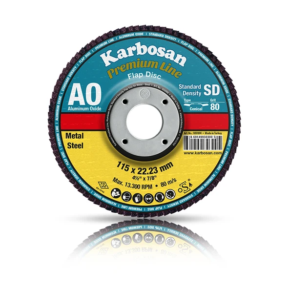 Karbosan AO Flap Disk Zımpara 115mm 60 Kum ürün görseli 1