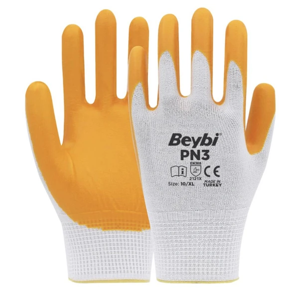 Beybi PN3 Nitril Eldiven Sarı 10 No ürün görseli 1