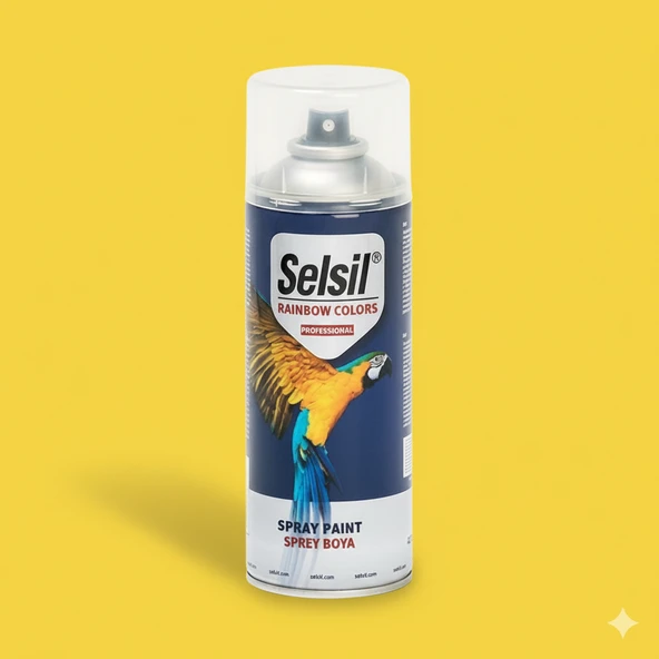 Selsil Sprey Boya Trafik Sarı 400ml RAL1023 - Resim 2