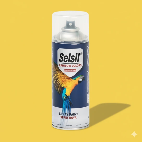 Selsil Sprey Boya Sülfür-Limon Sarı 400ml RAL1016 - Resim 4