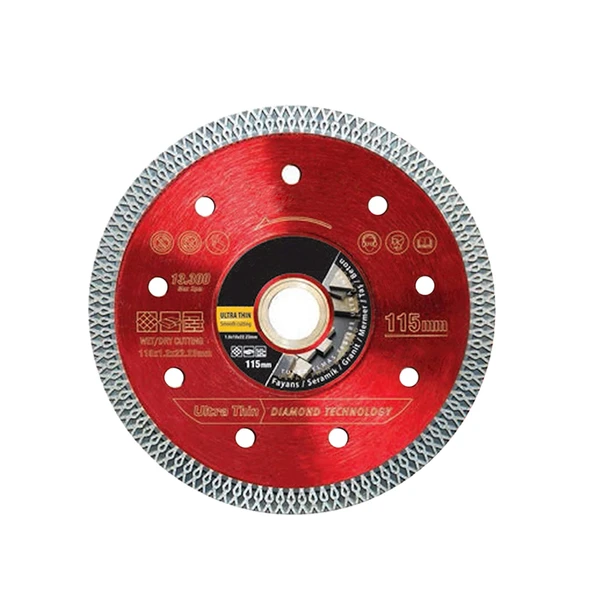 Turbo Elmas Ultra İnce Hassas Seramik Fayans Kesici Disk 115mm ürün görseli 1