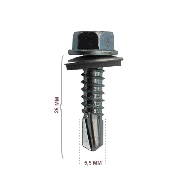 Trapez Çatı Vidası 5,5x25 ürün görseli 1