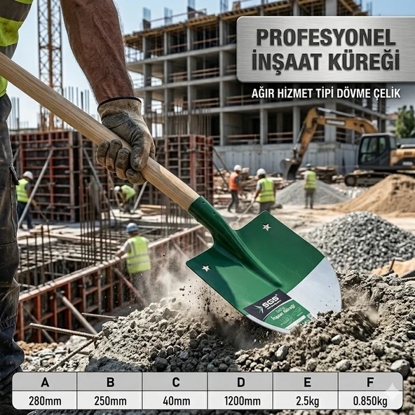 SGS İnşaat Küreği-Kürek 4No - Resim 3