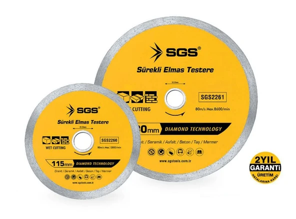 SGS Sürekli Elmas Mermer Granit Kesici Disk 115mm ürün görseli 1