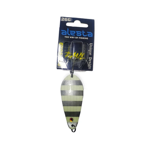 Raul 4020-ZG 26gr Zebra Glow Turna Metal Kaşık Sahte Yem ürün görseli 1