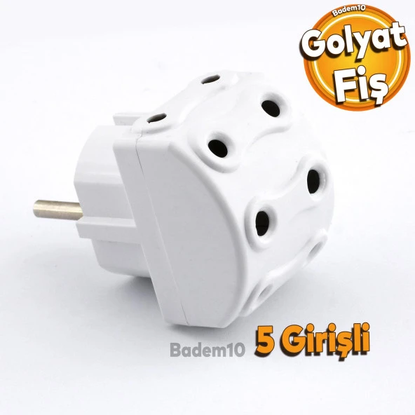 5li Fiş Priz Golyat Çoklu Grup Priz Çoğaltıcı Beşli Golyat Elektrik Prizi ürün görseli 1