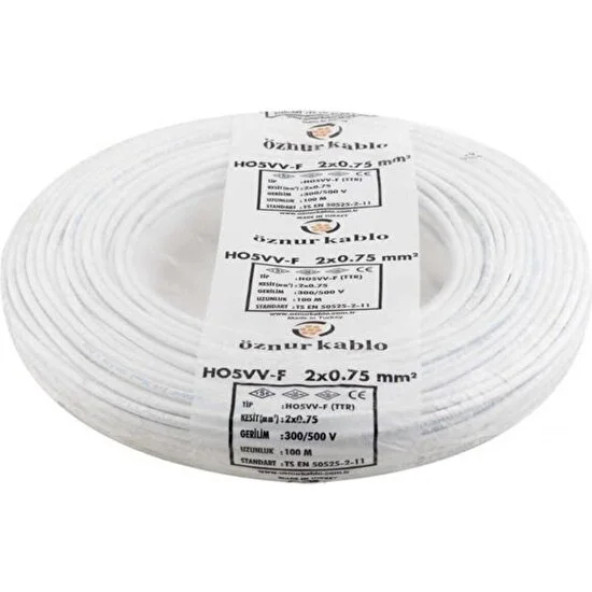 Öznur 2x0,75mm2 Ttr 100mt Öznur Elektrik Tesisat Kablosu ürün görseli 1