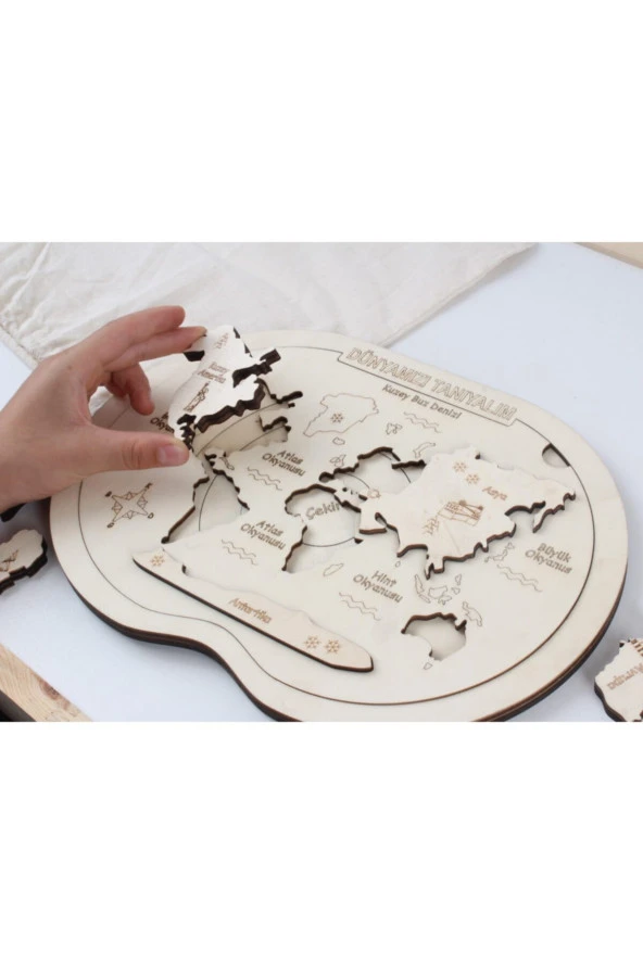 Dünyanın Yapısı Katmanlar Ve Kıtalar Boyanabilir 3 Boyutlu Puzzle ürün görseli 1