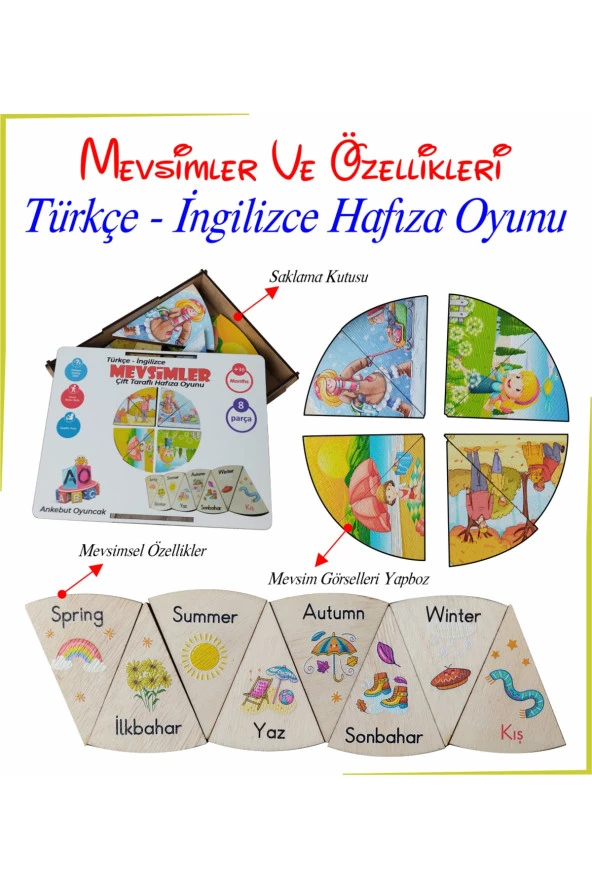 Türkçe Ingilizce Kutulu Mevsim Ve Özellikleri ürün görseli 1