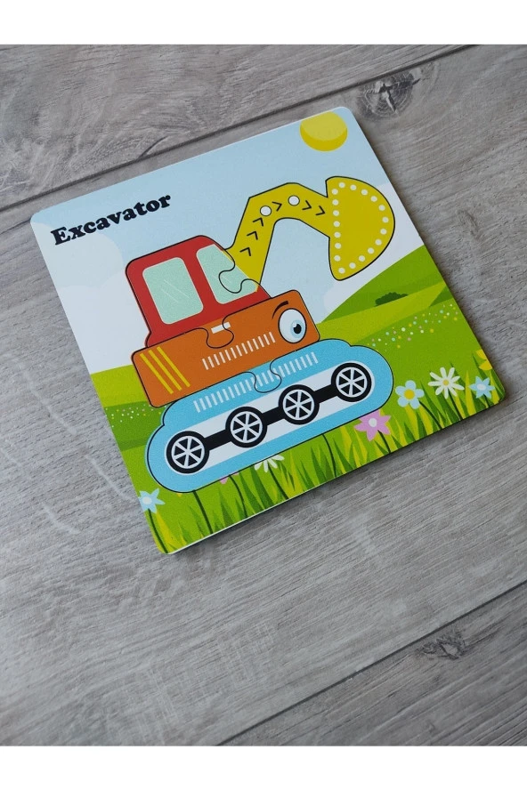 Mini Iş Makinesi Ahşap Puzzle ürün görseli 1