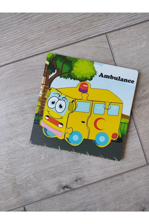 Mini 4 Parça Ambulans Puzzle 13 Cm ürün görseli 1
