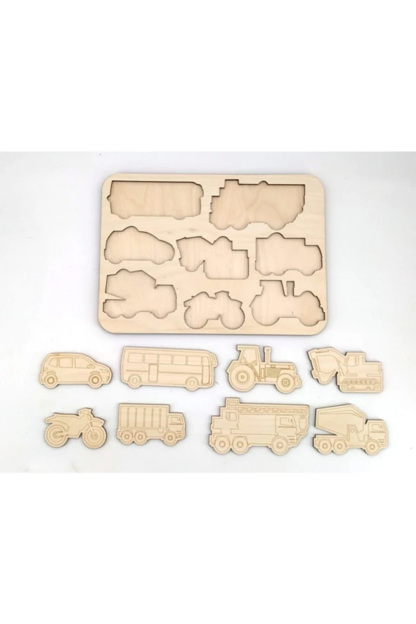 Montessori Araçlar Boyama Puzzle - Resim 3