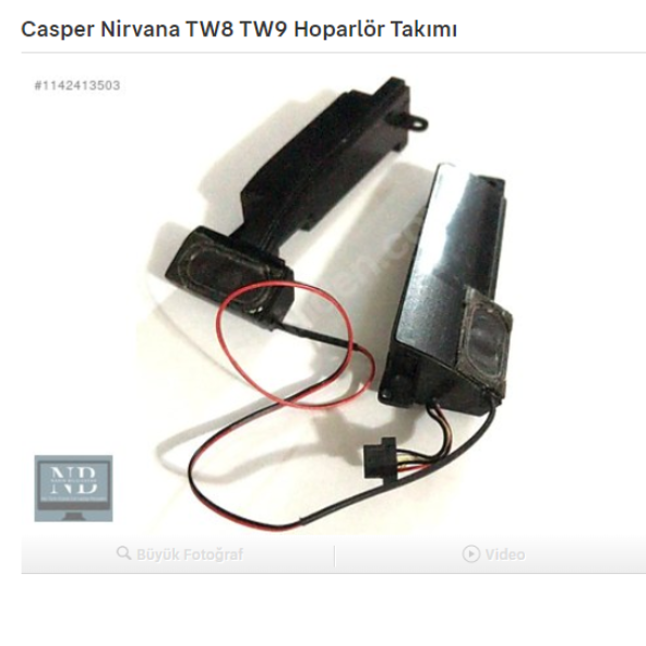 Casper Nirvana TW8 TW9 Hoparlör Takımı ürün görseli 1