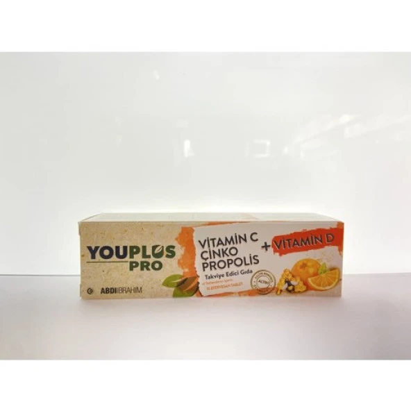 Youplus Pro Vitamin C Çinko Propolis+D Vitamin 15 Efervesan Tablet ürün görseli 1